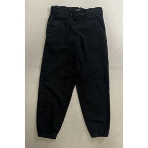 Levis Pants Women's XS Black Twill Jogger Elastic Waist Cuffed Pockets Casual